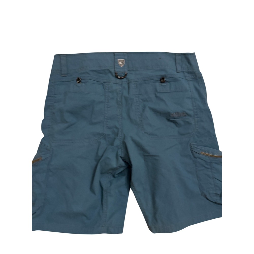 KÜHL Renegade Cargo Hiking Shorts Mens 33 Blue Outdoor Trail Utility Patina Dye - Picture 9 of 12